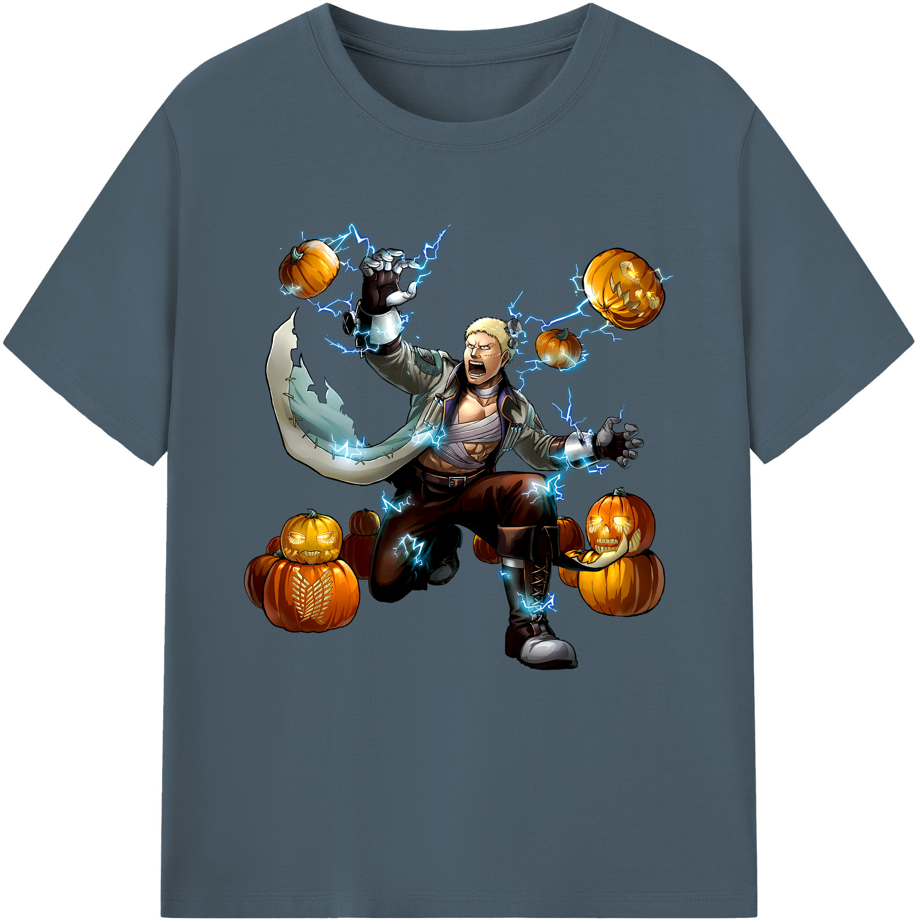 （画像用） 進撃の巨人 ライナー・ブラウン Attack on Titan Reiner Braun 綿100％半袖Tシャツ（フロントプリント）